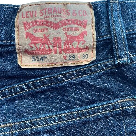 Men’s Levi’s 514 Dark Wash Straight Leg Denim Jeans size 29x30. - Picture 3 of 9